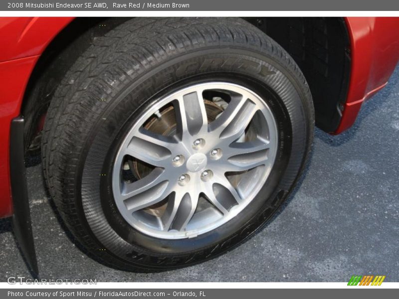 Rave Red / Medium Brown 2008 Mitsubishi Endeavor SE AWD