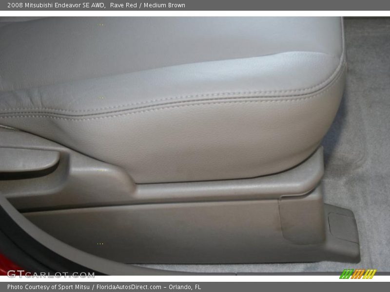 Rave Red / Medium Brown 2008 Mitsubishi Endeavor SE AWD