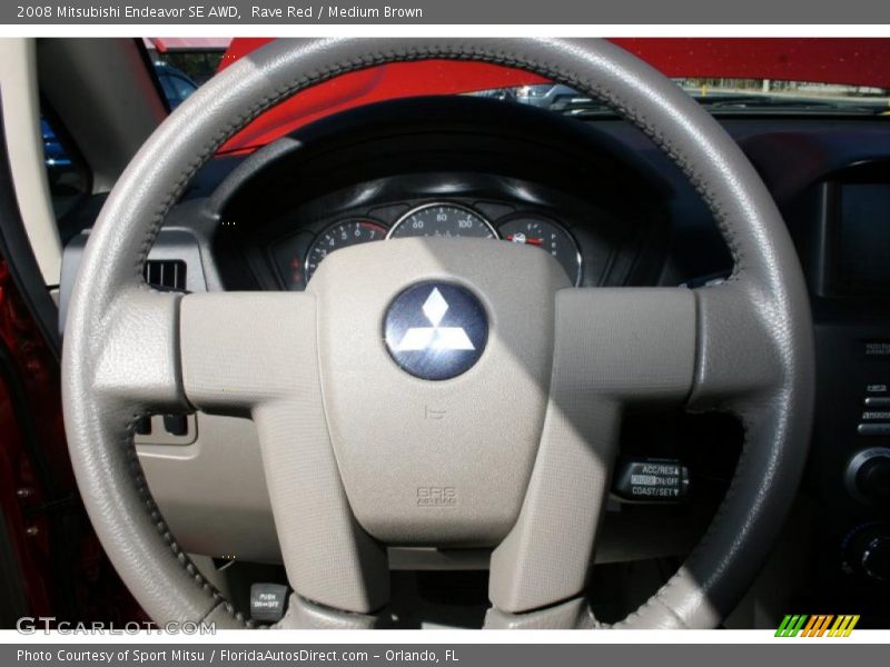 Rave Red / Medium Brown 2008 Mitsubishi Endeavor SE AWD