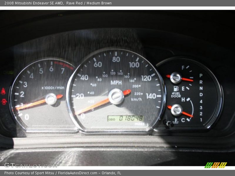 Rave Red / Medium Brown 2008 Mitsubishi Endeavor SE AWD