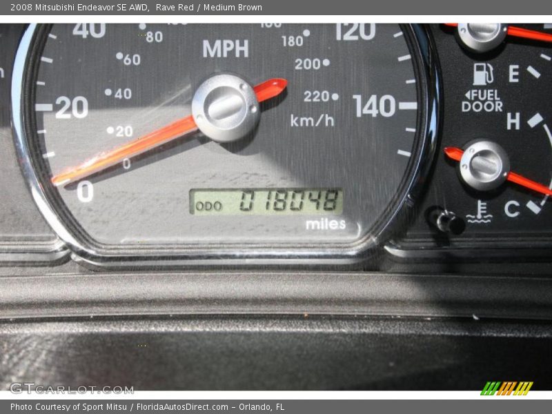 Rave Red / Medium Brown 2008 Mitsubishi Endeavor SE AWD