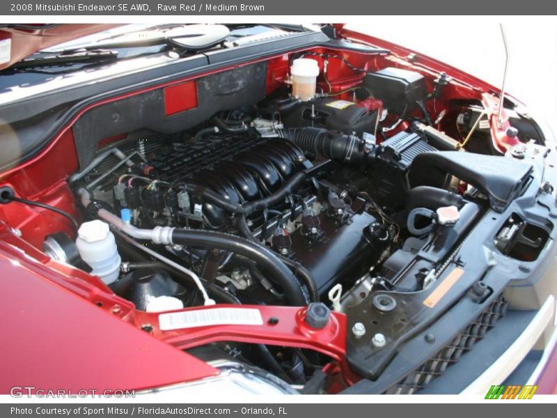 Rave Red / Medium Brown 2008 Mitsubishi Endeavor SE AWD