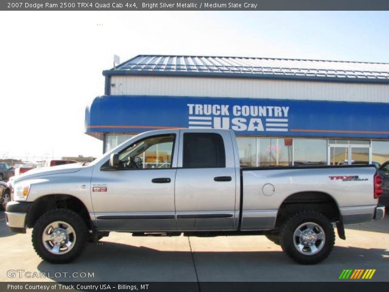 Bright Silver Metallic / Medium Slate Gray 2007 Dodge Ram 2500 TRX4 Quad Cab 4x4