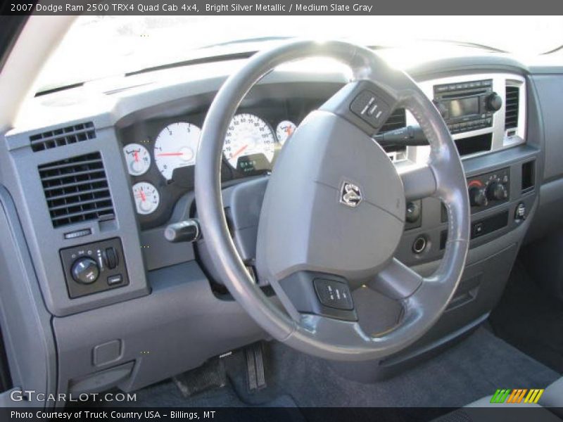 Bright Silver Metallic / Medium Slate Gray 2007 Dodge Ram 2500 TRX4 Quad Cab 4x4