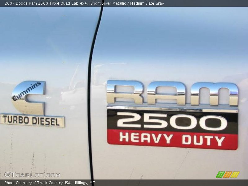 Bright Silver Metallic / Medium Slate Gray 2007 Dodge Ram 2500 TRX4 Quad Cab 4x4