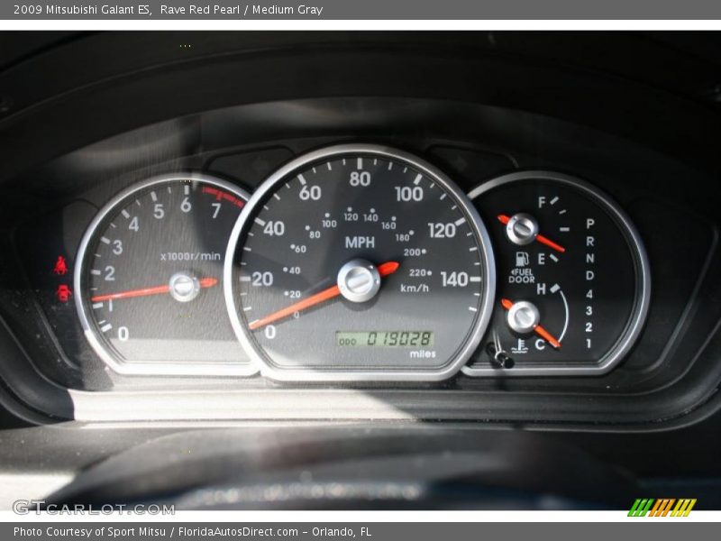 Rave Red Pearl / Medium Gray 2009 Mitsubishi Galant ES