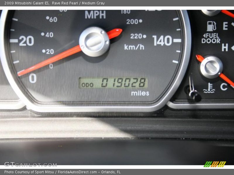 Rave Red Pearl / Medium Gray 2009 Mitsubishi Galant ES