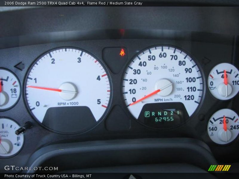 Flame Red / Medium Slate Gray 2006 Dodge Ram 2500 TRX4 Quad Cab 4x4