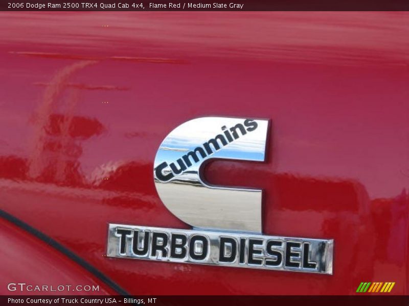 Flame Red / Medium Slate Gray 2006 Dodge Ram 2500 TRX4 Quad Cab 4x4