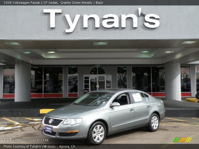 Granite Green Metallic / Black 2006 Volkswagen Passat 2.0T Sedan