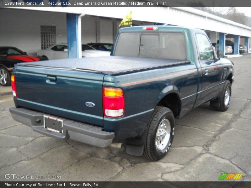 Deep Emerald Green Metallic / Medium Prairie Tan 1998 Ford Ranger XLT Regular Cab