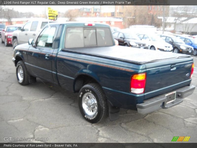 Deep Emerald Green Metallic / Medium Prairie Tan 1998 Ford Ranger XLT Regular Cab