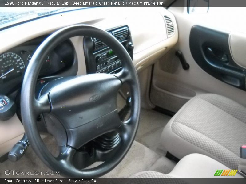 Deep Emerald Green Metallic / Medium Prairie Tan 1998 Ford Ranger XLT Regular Cab