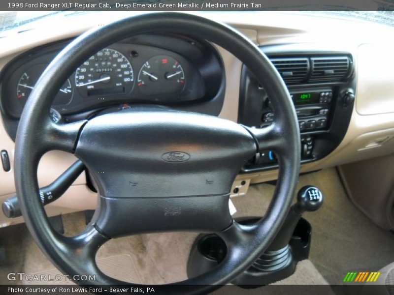 Deep Emerald Green Metallic / Medium Prairie Tan 1998 Ford Ranger XLT Regular Cab