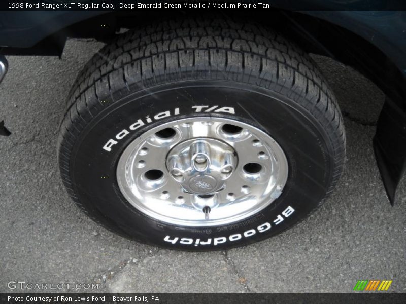 Deep Emerald Green Metallic / Medium Prairie Tan 1998 Ford Ranger XLT Regular Cab