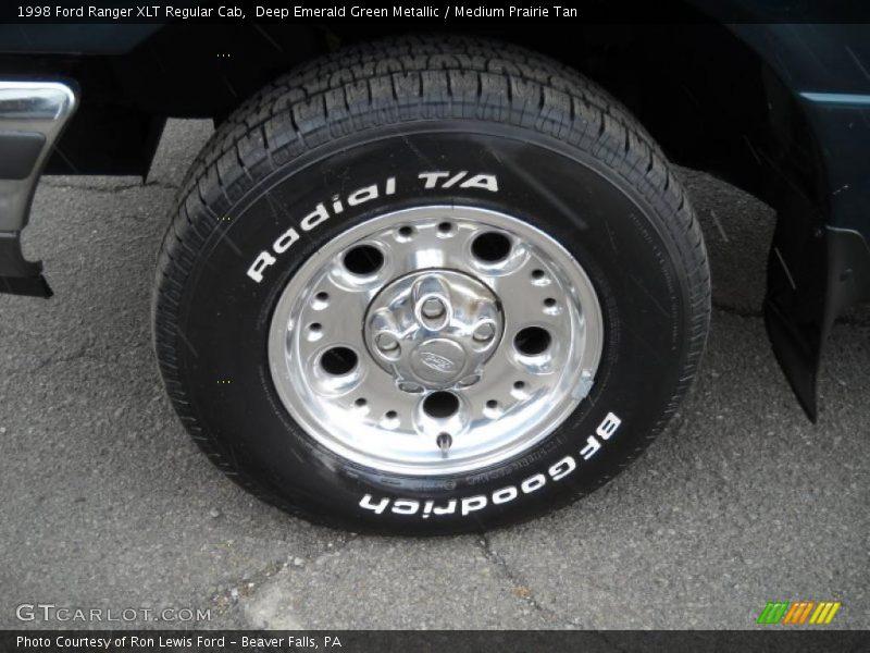 Deep Emerald Green Metallic / Medium Prairie Tan 1998 Ford Ranger XLT Regular Cab