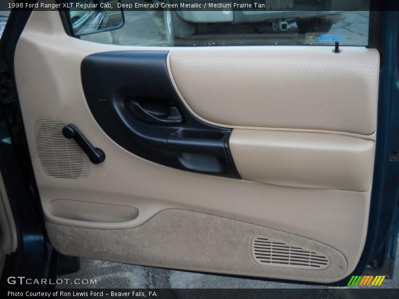 Deep Emerald Green Metallic / Medium Prairie Tan 1998 Ford Ranger XLT Regular Cab