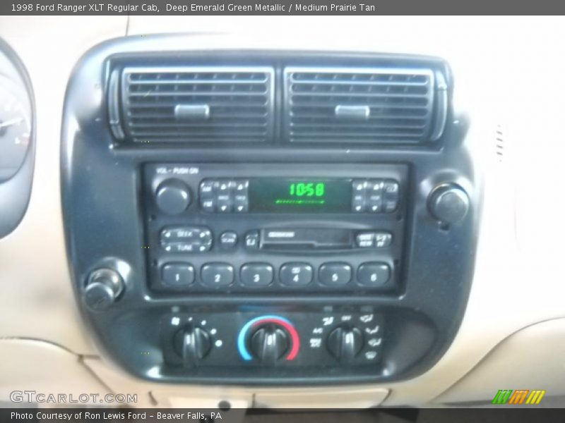 Deep Emerald Green Metallic / Medium Prairie Tan 1998 Ford Ranger XLT Regular Cab