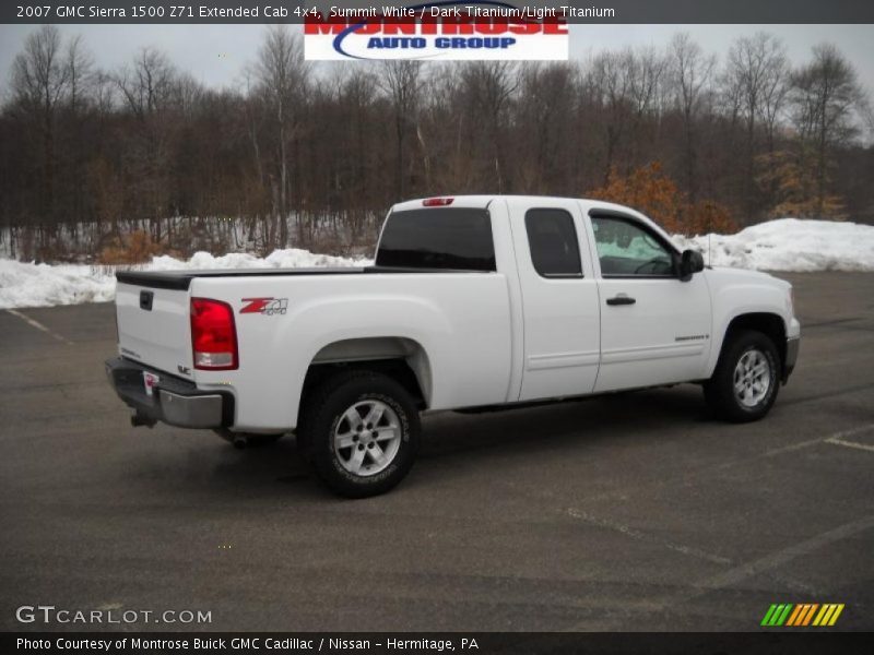 Summit White / Dark Titanium/Light Titanium 2007 GMC Sierra 1500 Z71 Extended Cab 4x4