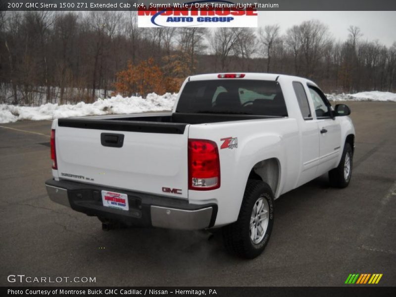 Summit White / Dark Titanium/Light Titanium 2007 GMC Sierra 1500 Z71 Extended Cab 4x4