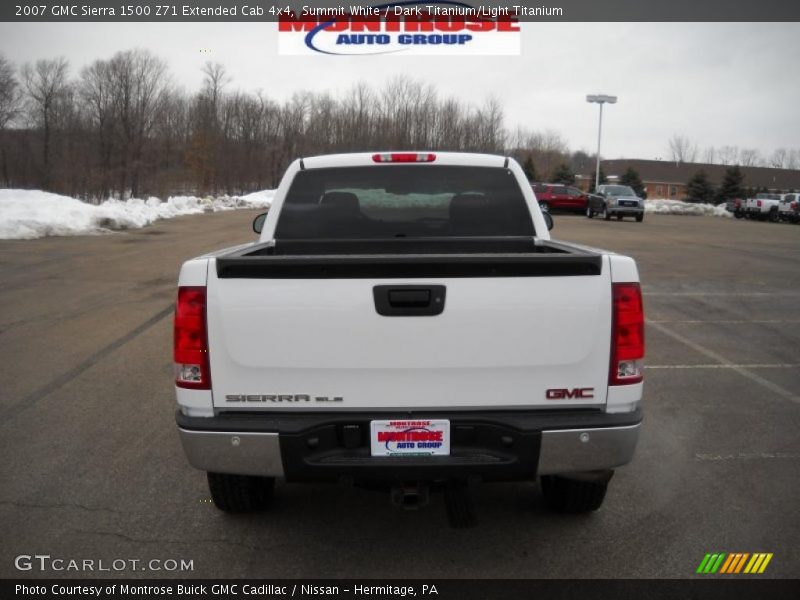 Summit White / Dark Titanium/Light Titanium 2007 GMC Sierra 1500 Z71 Extended Cab 4x4
