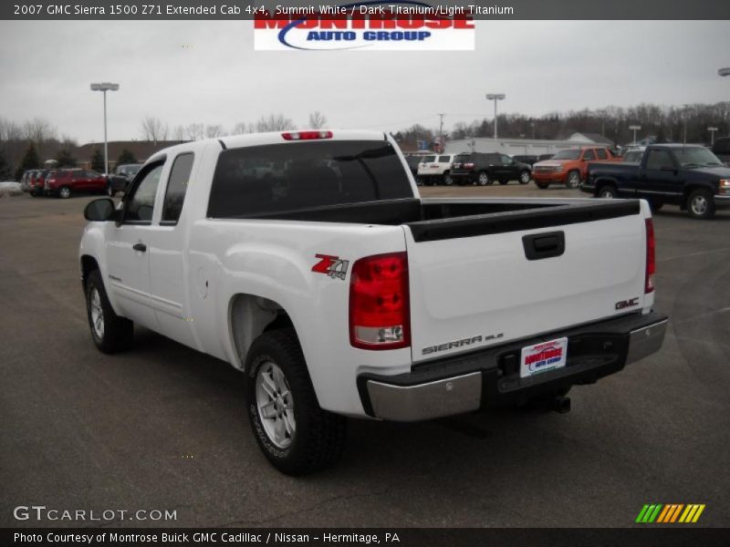 Summit White / Dark Titanium/Light Titanium 2007 GMC Sierra 1500 Z71 Extended Cab 4x4
