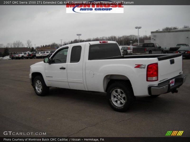 Summit White / Dark Titanium/Light Titanium 2007 GMC Sierra 1500 Z71 Extended Cab 4x4