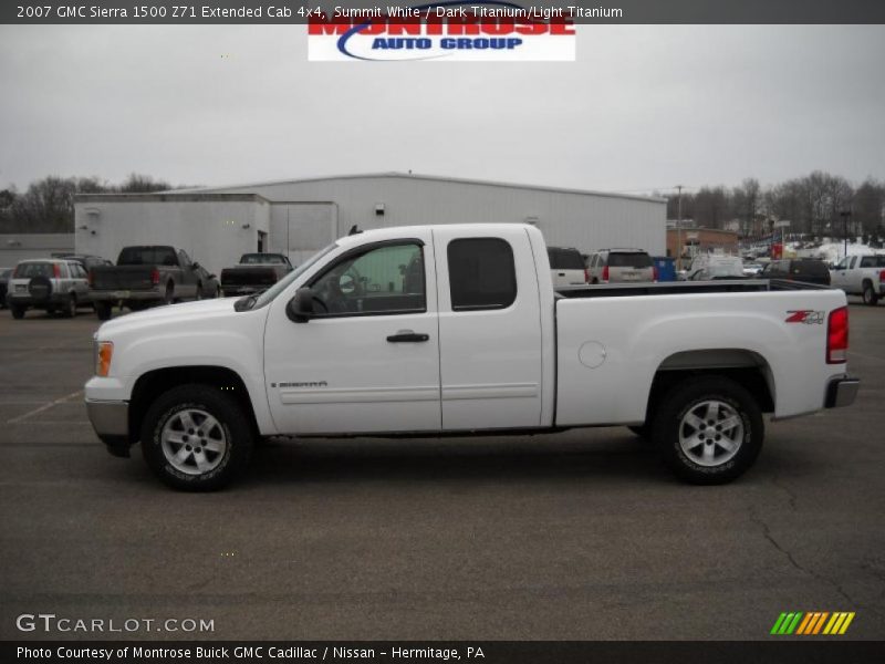 Summit White / Dark Titanium/Light Titanium 2007 GMC Sierra 1500 Z71 Extended Cab 4x4