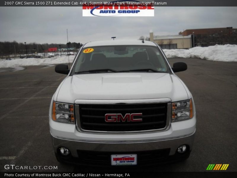Summit White / Dark Titanium/Light Titanium 2007 GMC Sierra 1500 Z71 Extended Cab 4x4