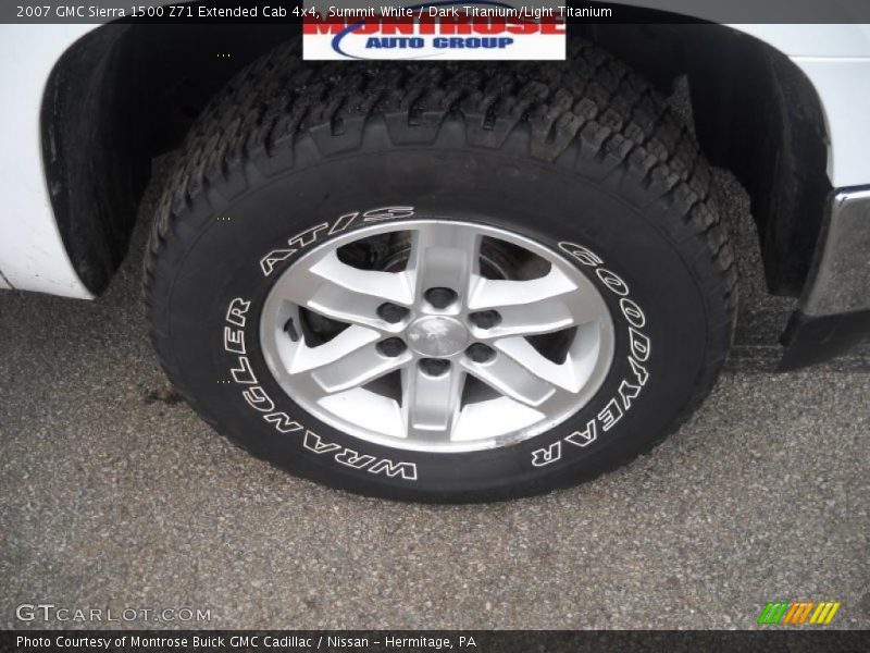 Summit White / Dark Titanium/Light Titanium 2007 GMC Sierra 1500 Z71 Extended Cab 4x4