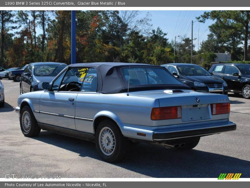 Glacier Blue Metallic / Blue 1990 BMW 3 Series 325Ci Convertible
