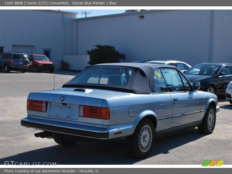 Glacier Blue Metallic / Blue 1990 BMW 3 Series 325Ci Convertible