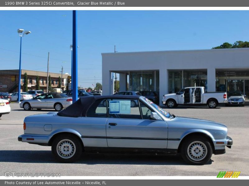 Glacier Blue Metallic / Blue 1990 BMW 3 Series 325Ci Convertible