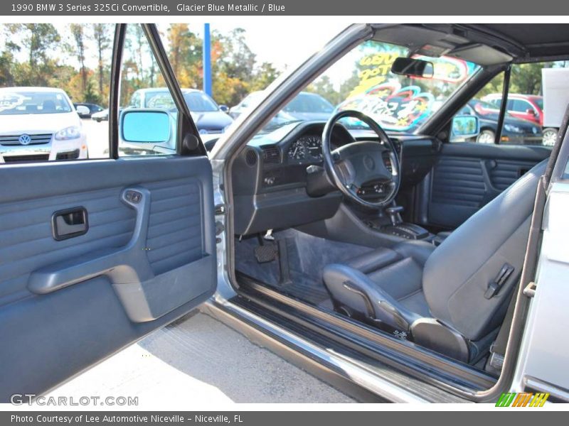 Glacier Blue Metallic / Blue 1990 BMW 3 Series 325Ci Convertible