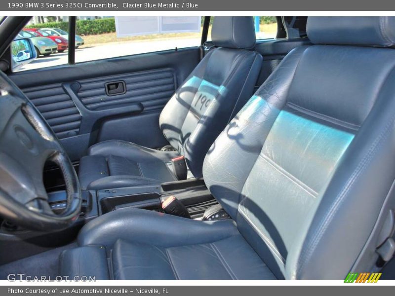 Glacier Blue Metallic / Blue 1990 BMW 3 Series 325Ci Convertible