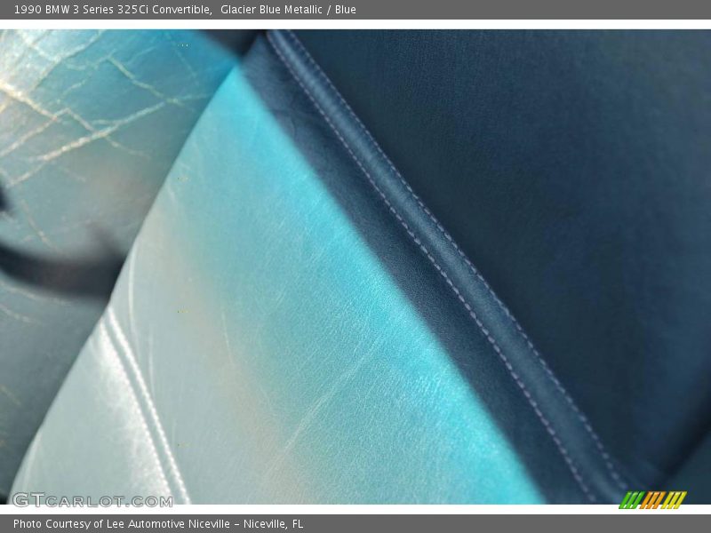 Glacier Blue Metallic / Blue 1990 BMW 3 Series 325Ci Convertible