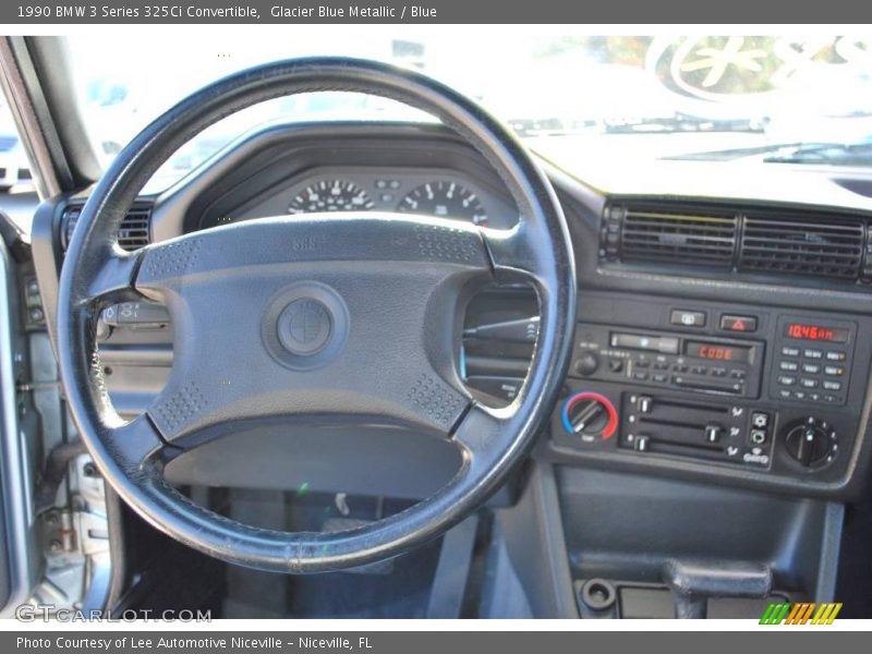 Glacier Blue Metallic / Blue 1990 BMW 3 Series 325Ci Convertible