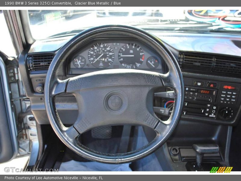 Glacier Blue Metallic / Blue 1990 BMW 3 Series 325Ci Convertible