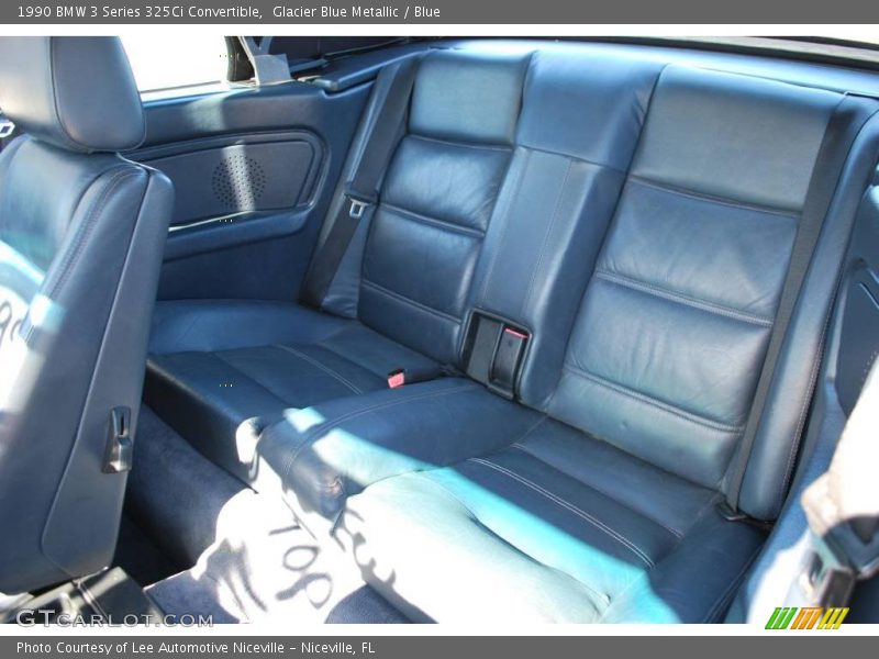 Glacier Blue Metallic / Blue 1990 BMW 3 Series 325Ci Convertible
