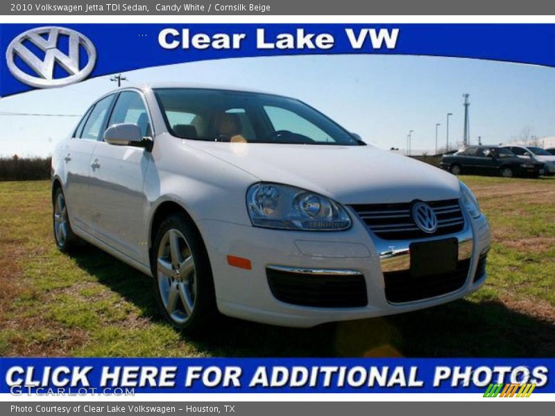 Candy White / Cornsilk Beige 2010 Volkswagen Jetta TDI Sedan