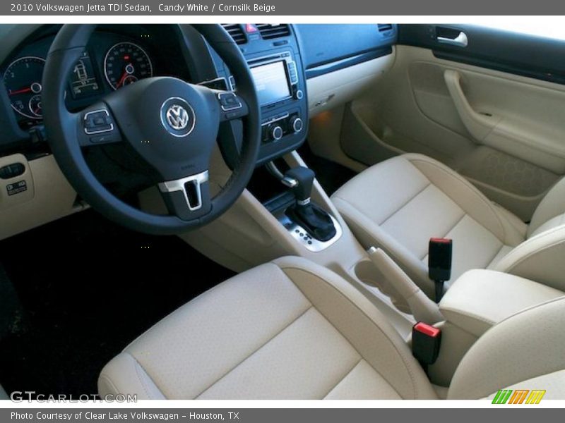 Candy White / Cornsilk Beige 2010 Volkswagen Jetta TDI Sedan