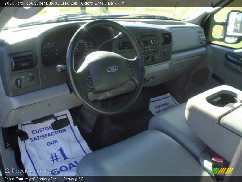 Oxford White / Dark Flint 2006 Ford F350 Super Duty XL Crew Cab