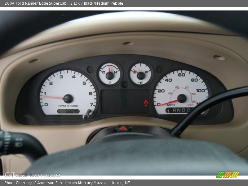 Black / Black/Medium Pebble 2004 Ford Ranger Edge SuperCab
