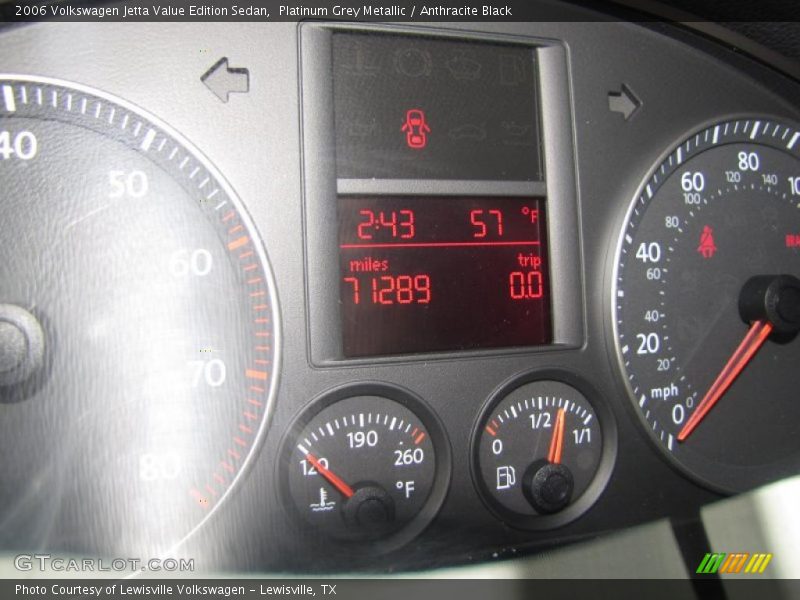 Platinum Grey Metallic / Anthracite Black 2006 Volkswagen Jetta Value Edition Sedan