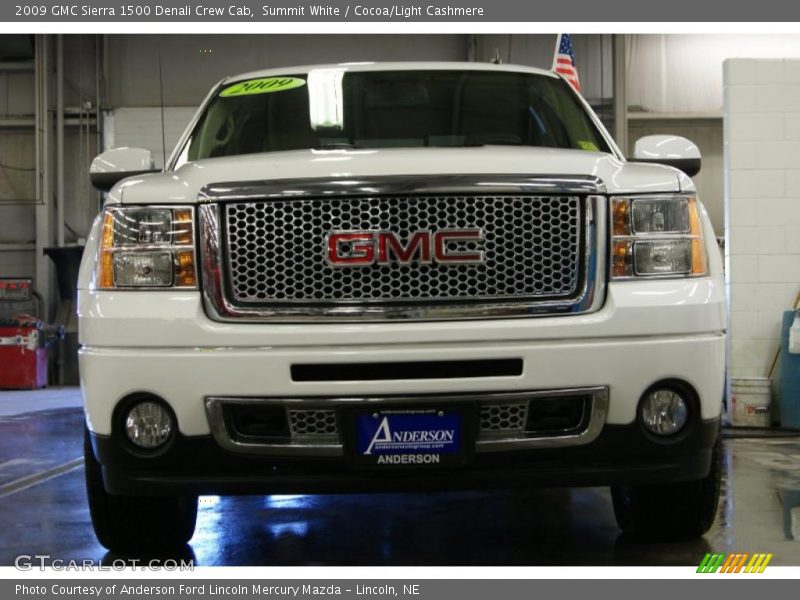 Summit White / Cocoa/Light Cashmere 2009 GMC Sierra 1500 Denali Crew Cab