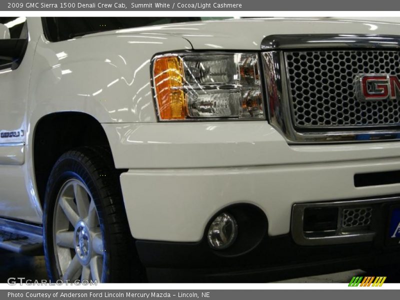 Summit White / Cocoa/Light Cashmere 2009 GMC Sierra 1500 Denali Crew Cab