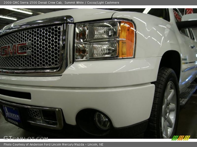 Summit White / Cocoa/Light Cashmere 2009 GMC Sierra 1500 Denali Crew Cab
