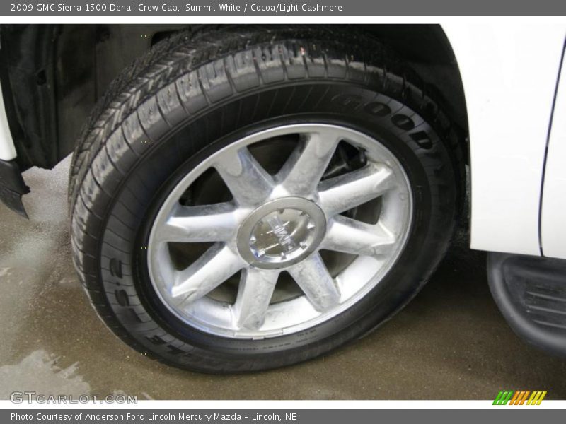 Summit White / Cocoa/Light Cashmere 2009 GMC Sierra 1500 Denali Crew Cab