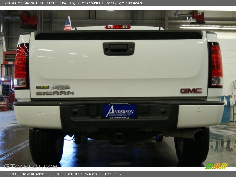 Summit White / Cocoa/Light Cashmere 2009 GMC Sierra 1500 Denali Crew Cab