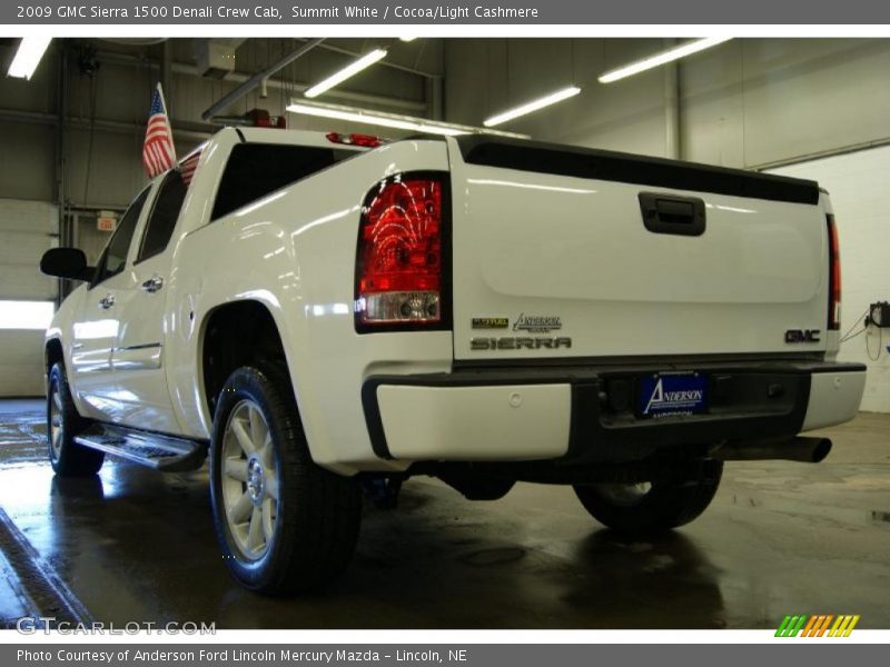 Summit White / Cocoa/Light Cashmere 2009 GMC Sierra 1500 Denali Crew Cab